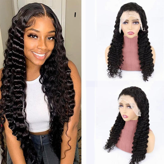 Solid Color Half Lace Hair Human Wigs
